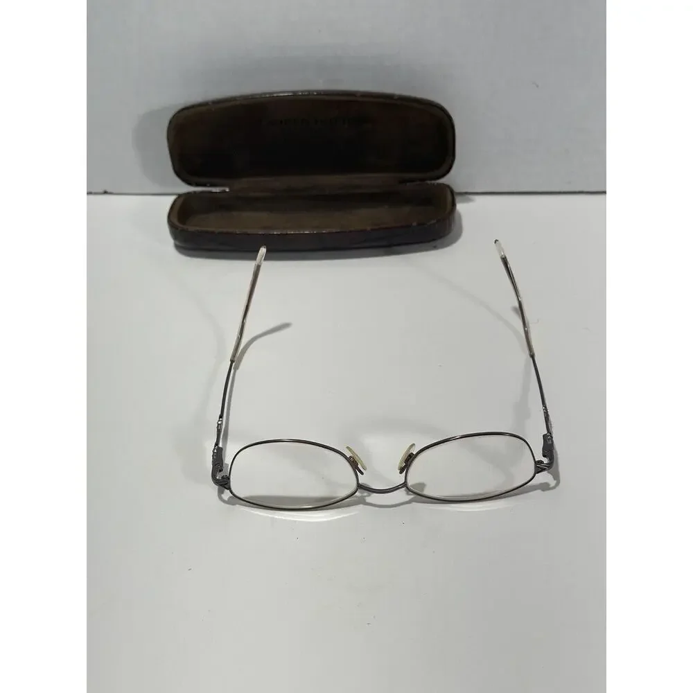 Lauren Hutton L125 Violet Eyeglasses Frames + Brown Hard Shell Case 51[]18-135MM